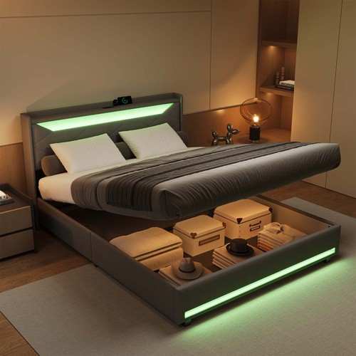 Lit double 140x200 avec - double,