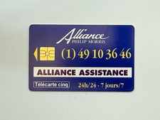 Télécarte privée publique 5 Unités GN148 Alliance Philip Morris