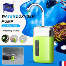 Pompe à air -Pompe à eau Rechargeable USB Led Oxygénateur aquarium Capteur Peche