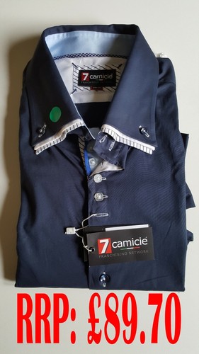Homme 7camicie bleu boutons - 2,