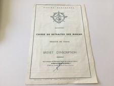 Brevet d’inscription 1963