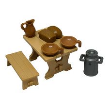 sympa table de ferme  Playmobil (  maison ,  mobilier  , vaisselle   ) 2783