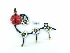 Cintre en Fer Coloré Avec Décoration De Une Coccinelle Et 3 Crochets Avec Fior