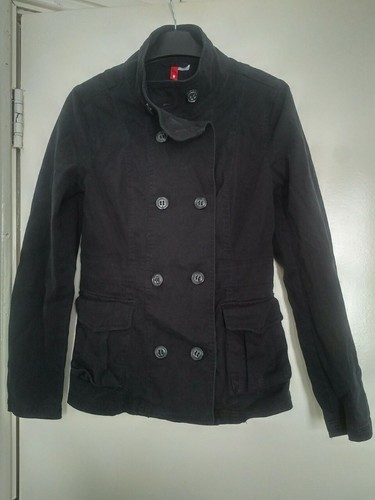 Veste noire style militaire