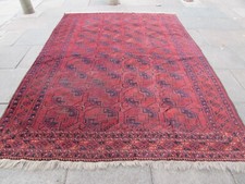 Ancien Worn Main Fabriqué Traditionnel Oriental Laine Rouge Marron Bleu Moquette
