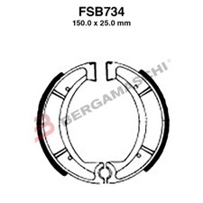 Patins de Frein Sabot Frein Arrière FERODO Yamaha Rd Dx 200 1975>1978