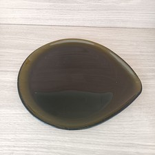 Plat décoratif en verre fumé