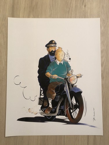Affiche tintin par pascal - affiche,