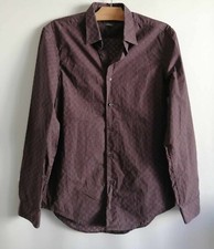 Chemise violette coton slim fit T38 Zara (4503042)