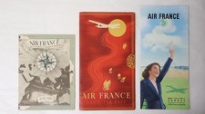 Ancien ensemble rare 3 Catalogues fascicules AIR FRANCE aviation voyages 1930s