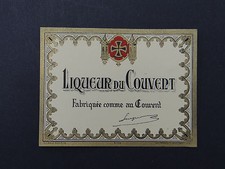 Ancienne étiquette LIQUEUR DU COUVENT Likör liquore french label