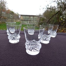 6 verres  à vin en cristal Daum modèle sorcy signé H 8,7 cm B