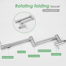 Robinet de cuisine mural pliable en laiton robinet de remplissage de casserole p