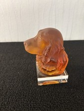Buste chien cocker en costume en cristal de Daum France