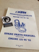 KTM 125 VC 125VC 93 engine moteur spare parts list liste pièces détachées éd.92