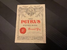 01 ETIQUETTE POMEROL  1982 DECOLLEE