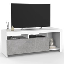 Meuble TV 110 cm MALO blanc et