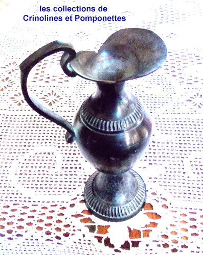 Vase aiguiere laiton patine - vase, en