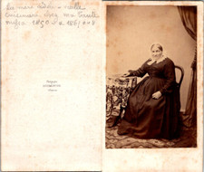 Brismontier, Soissons, Vieille femme, la mère Adèle, cuisinière Vintage CDV albu