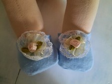 VINTAGE PETITS CHAUSSONS POUR POUPEE CONVIENT A MY CHILD MON ENFANT MATTEL