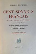 CENT SONNETS FRANCAIS. JOSÉ JANES. ÉDOUARD CHIMOT. ÉDITIONS LAURO. 1945.