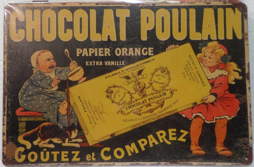 Plaque metal vintage 20x30 - plaque,