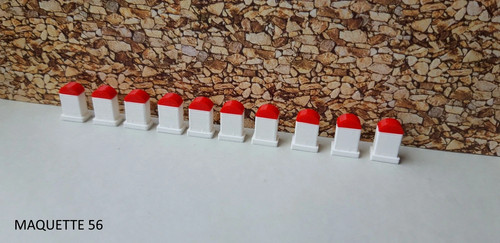 Lot 10 bornes - 1/43,