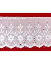 Dentelle Broderie Anglaise Tresse 9cm San Gallo 4BF27 Festonnée Volants Unique