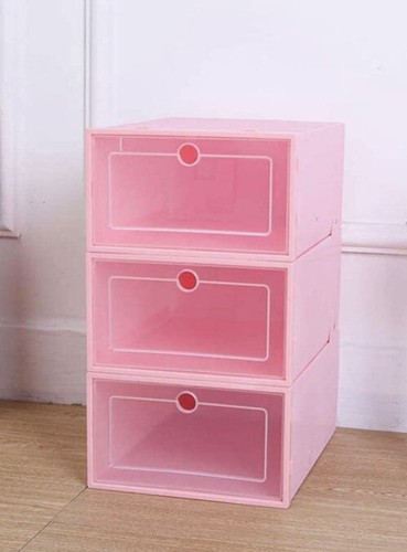 Pink stackable shoe storage - pink,