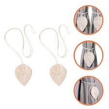  2 Pcs Embrasse ¨¤ Rideaux Macramé Embrasses Vintage Attaches Chambre D'enfant