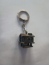 Porte clés métal Cabane de Montagne en Bois Ski Keychain Vintage 70'