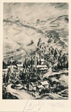Esther KLEINMANN signature carte postale photographie Kiryat Anavim judaica