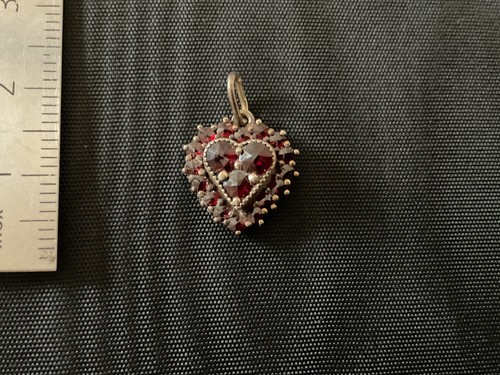 Ancien pendentif argent sertie - pendentif,