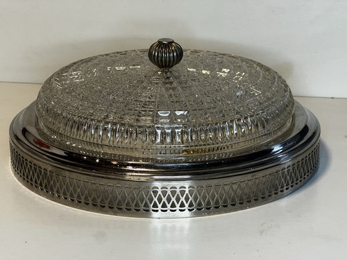 Plafonnier ancien verre et - ,,