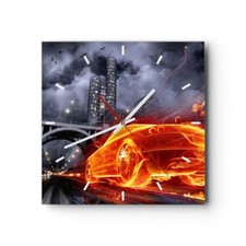 Horloge murale en verre