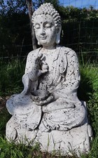 Statue décorative de jardin : BOUDDHA ASSIS