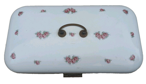Boite émaillée décor fleurs