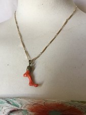 Ancien collier doré pendentif