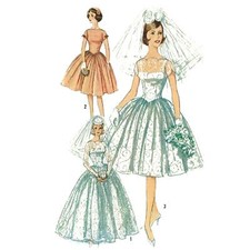 Robe De Mariée Style Grace Kelly Années 50 - Tour De Poitrine=36” (91,4cm)