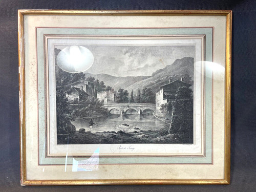 Ancien cadre photo bois et - cadre,