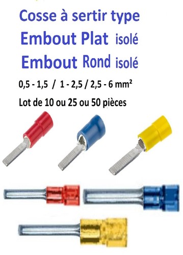 Cosse électrique embout plat - cosse,