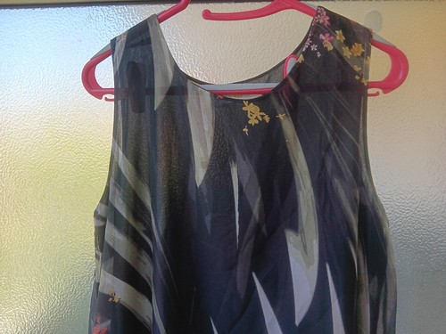 Robe voile noir doublée - en,
