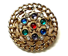 BROCHE Doré vintage Chaîne