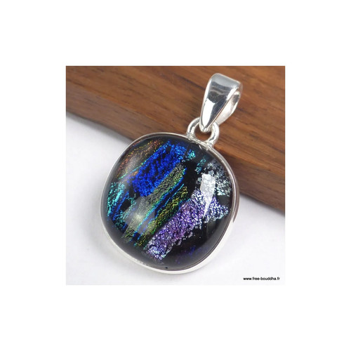Pendentif verre dichroïque - pendentif,