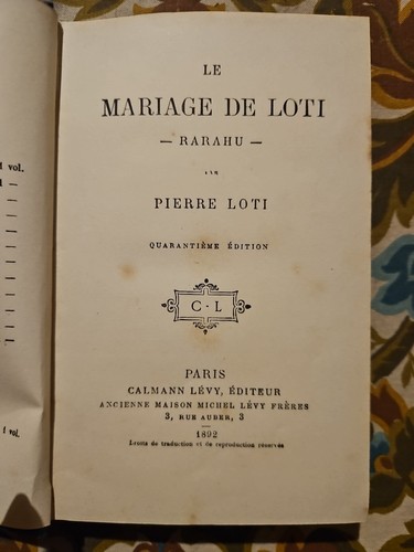 Pierre loti mariage - loti, le