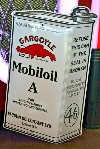 Plaque émaillée mobiloil - plaque,