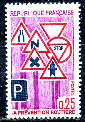 Timbre france 1968 1548 - 1968, n°
