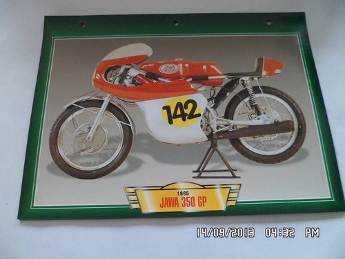 Carte fiche moto 1965 jawa - moto,