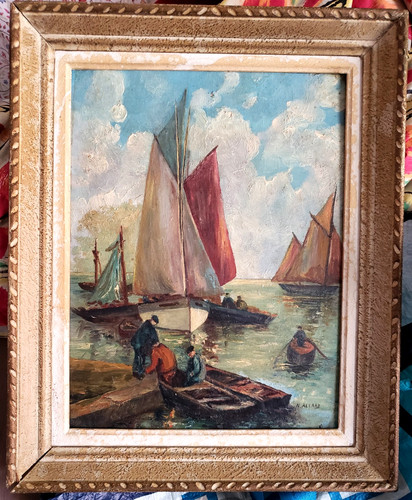 Huile sur panneau camaret - sur,