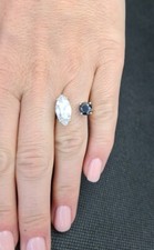 Bague Agatha Argent Massif 925 toi et moi Taille 52 Ref E450